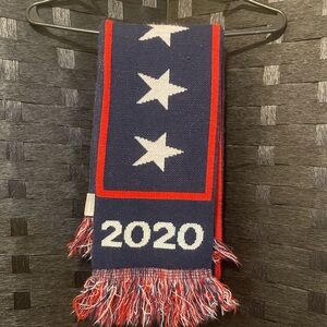Trump Keep America Great 2020 Red White Knit Scarf USA Patriotic